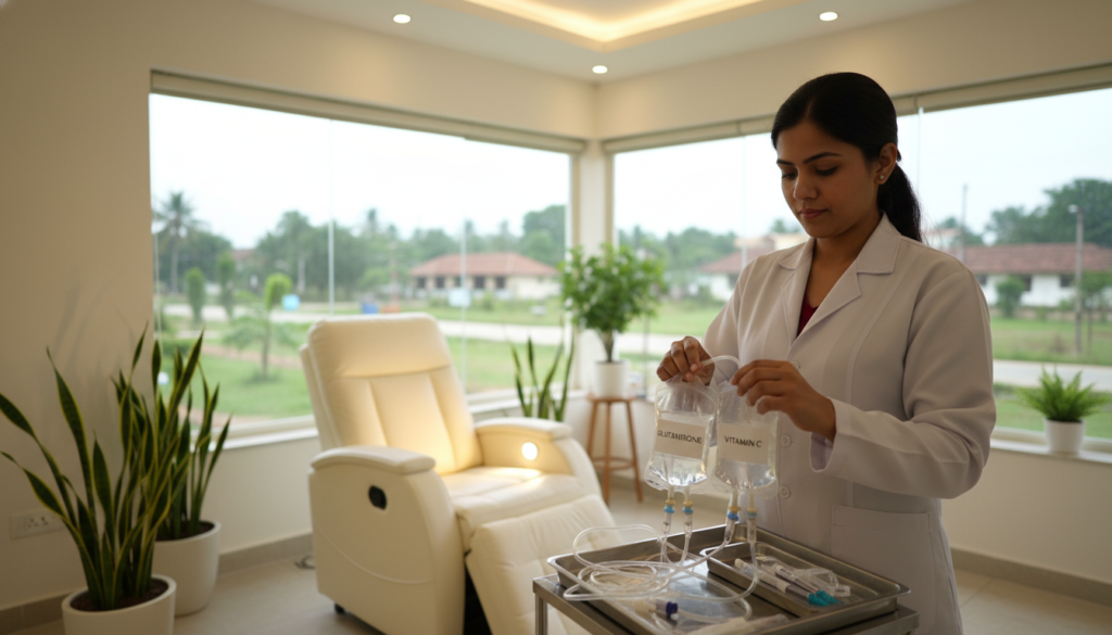 Skin glow glutathione IV Vitamin C IV in Puthupally